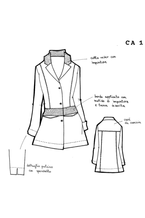 Camice Trench Corto Baschina Couture